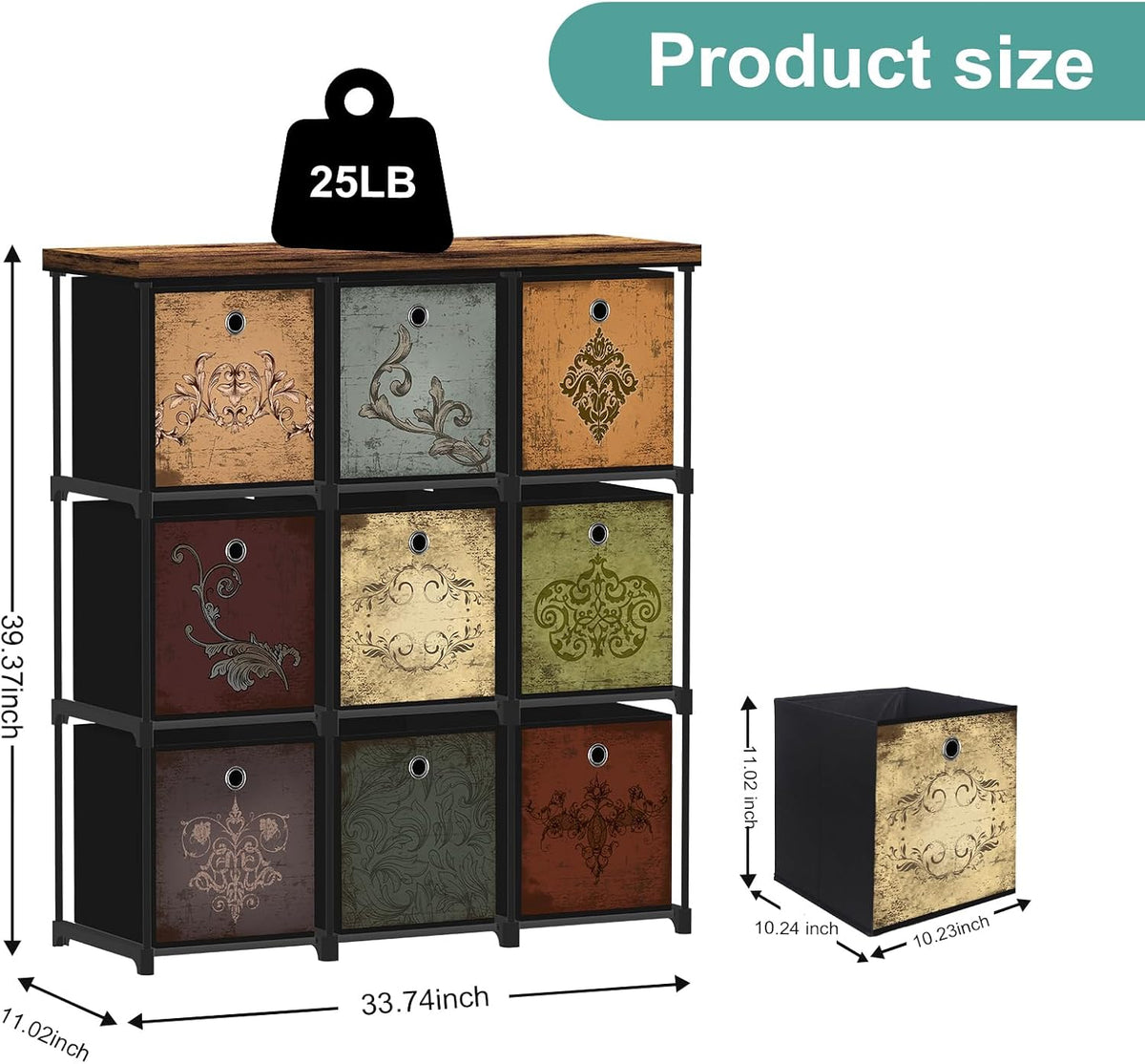 Small Fabric Dresser with 6 Drawers, DIY Cube Organizer for Closet
