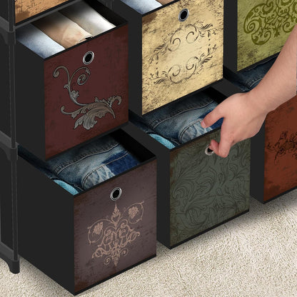 Small Fabric Dresser with 6 Drawers, DIY Cube Organizer for Closet