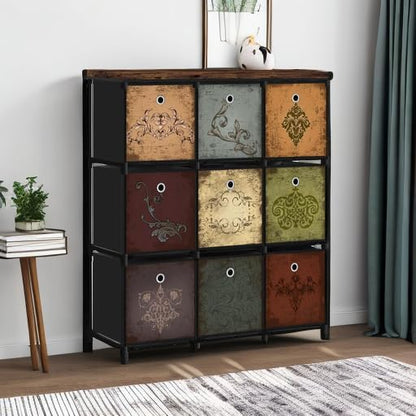 Small Fabric Dresser with 6 Drawers, DIY Cube Organizer for Closet