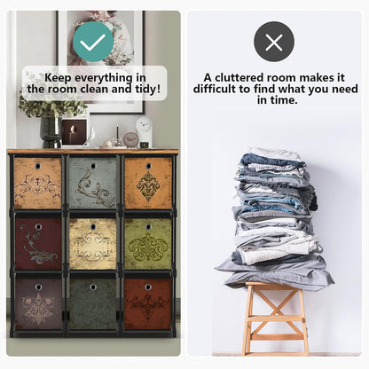 Small Fabric Dresser with 6 Drawers, DIY Cube Organizer for Closet