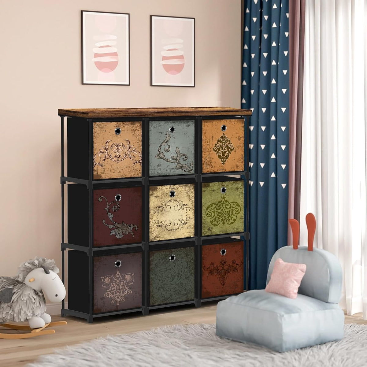Small Fabric Dresser with 6 Drawers, DIY Cube Organizer for Closet