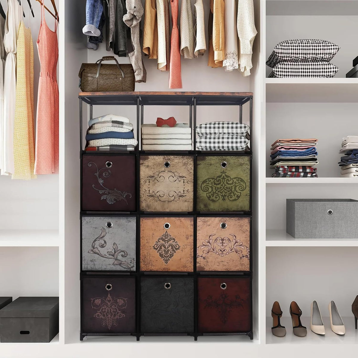 Small Fabric Dresser with 6 Drawers, DIY Cube Organizer for Closet