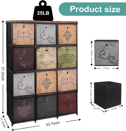 Small Fabric Dresser with 6 Drawers, DIY Cube Organizer for Closet