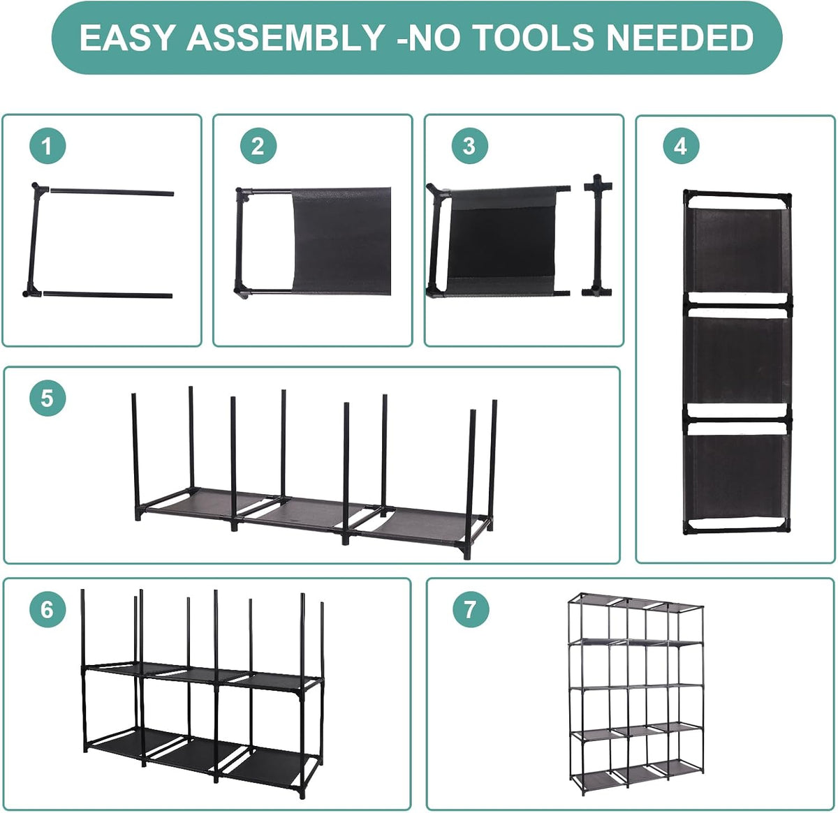Small Fabric Dresser with 6 Drawers, DIY Cube Organizer for Closet