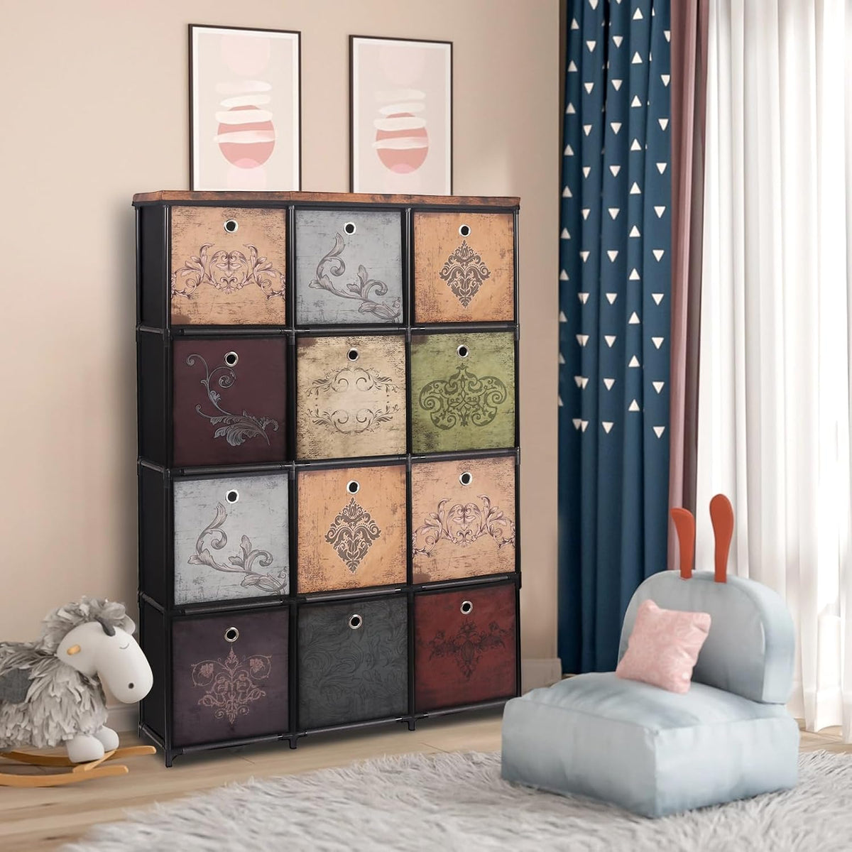 Small Fabric Dresser with 6 Drawers, DIY Cube Organizer for Closet