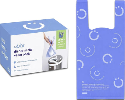 Disposable Baby Diaper Sacks, Lavender Scented