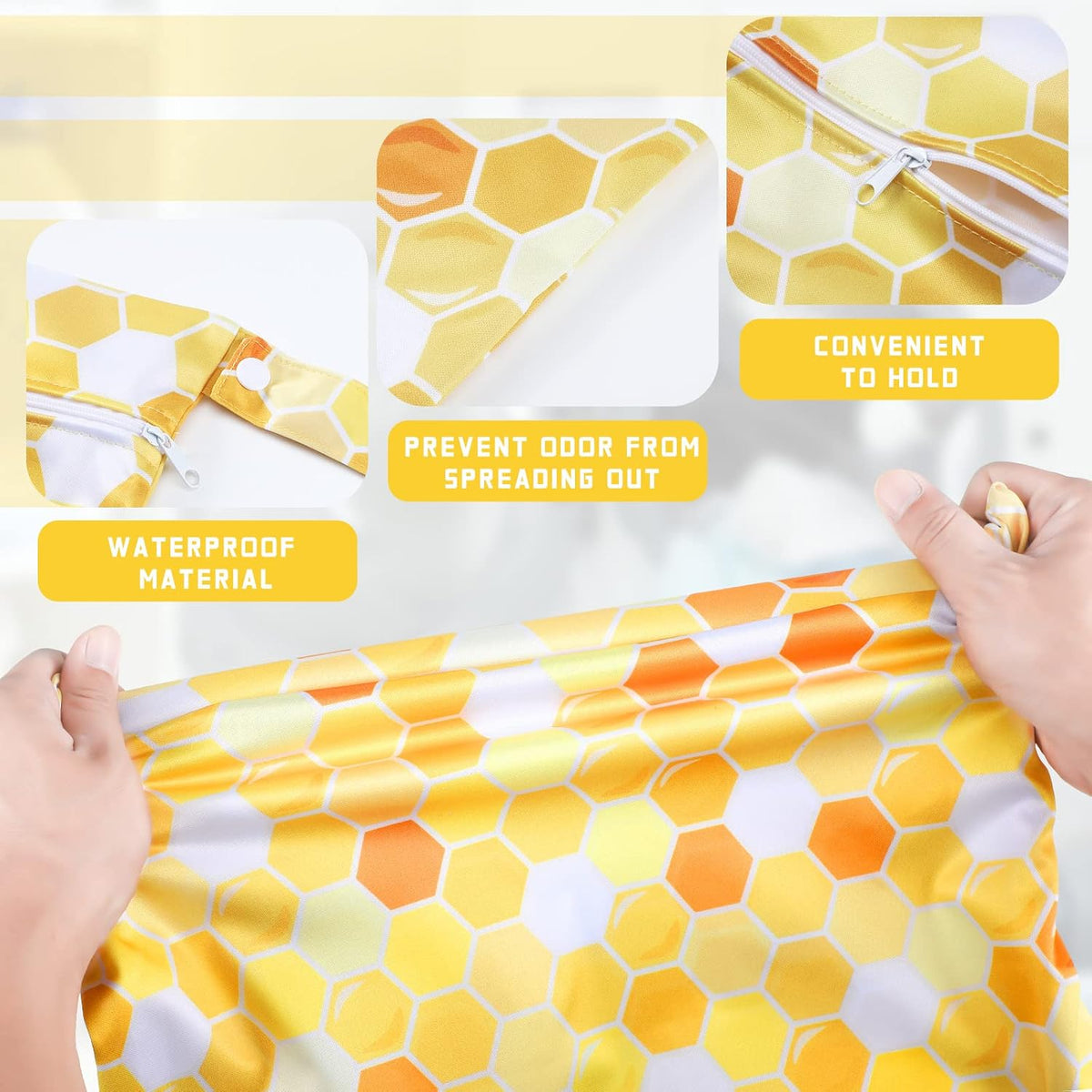 2 Pack Wet Dry Bag Travel Laundry Waterproof,Butterfly