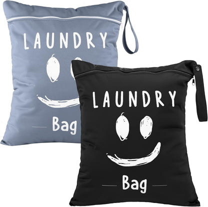 2 Pack Wet Dry Bag Travel Laundry Waterproof,Butterfly