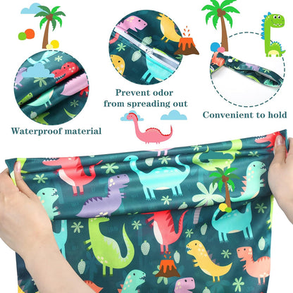2 Pack Wet Dry Bag Travel Laundry Waterproof,Butterfly