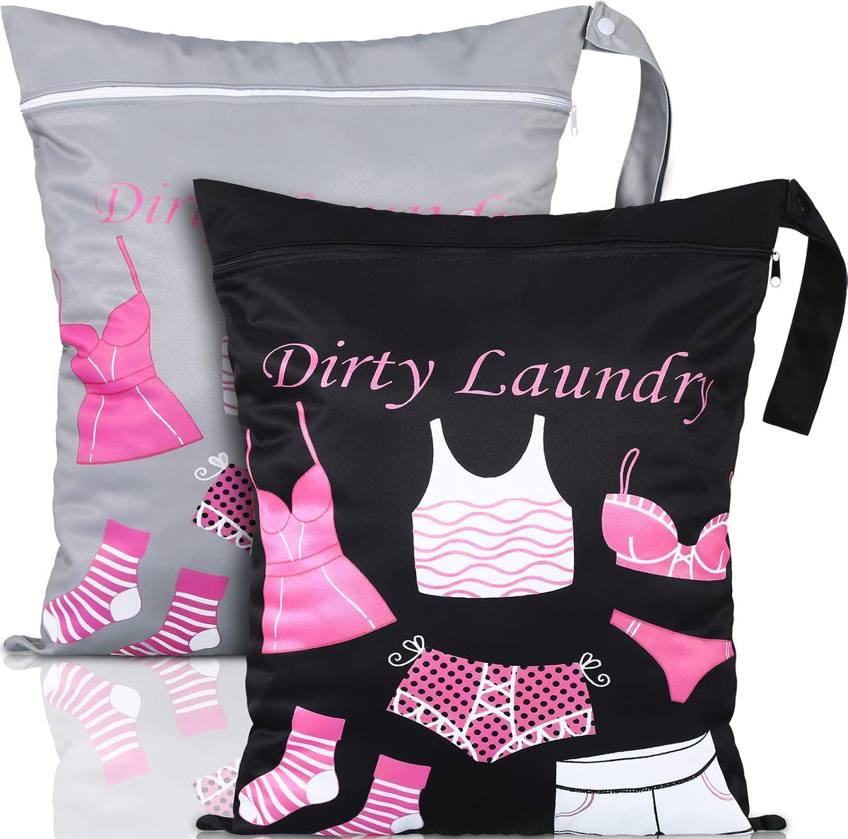 2 Pack Wet Dry Bag Travel Laundry Waterproof,Butterfly
