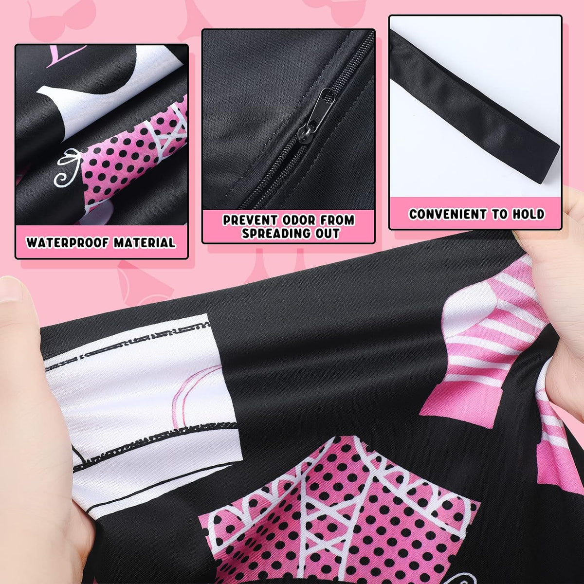 2 Pack Wet Dry Bag Travel Laundry Waterproof,Butterfly