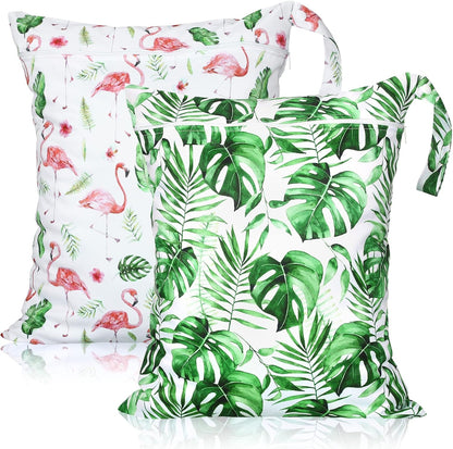 2 Pack Wet Dry Bag Travel Laundry Waterproof,Butterfly