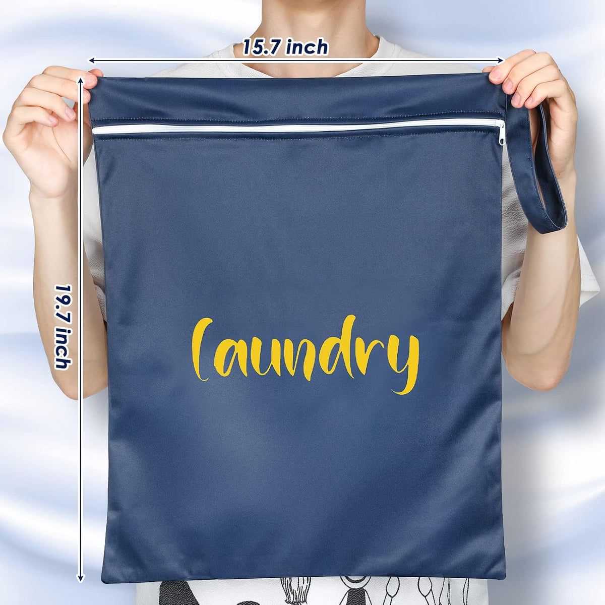 2 Pack Wet Dry Bag Travel Laundry Waterproof,Butterfly
