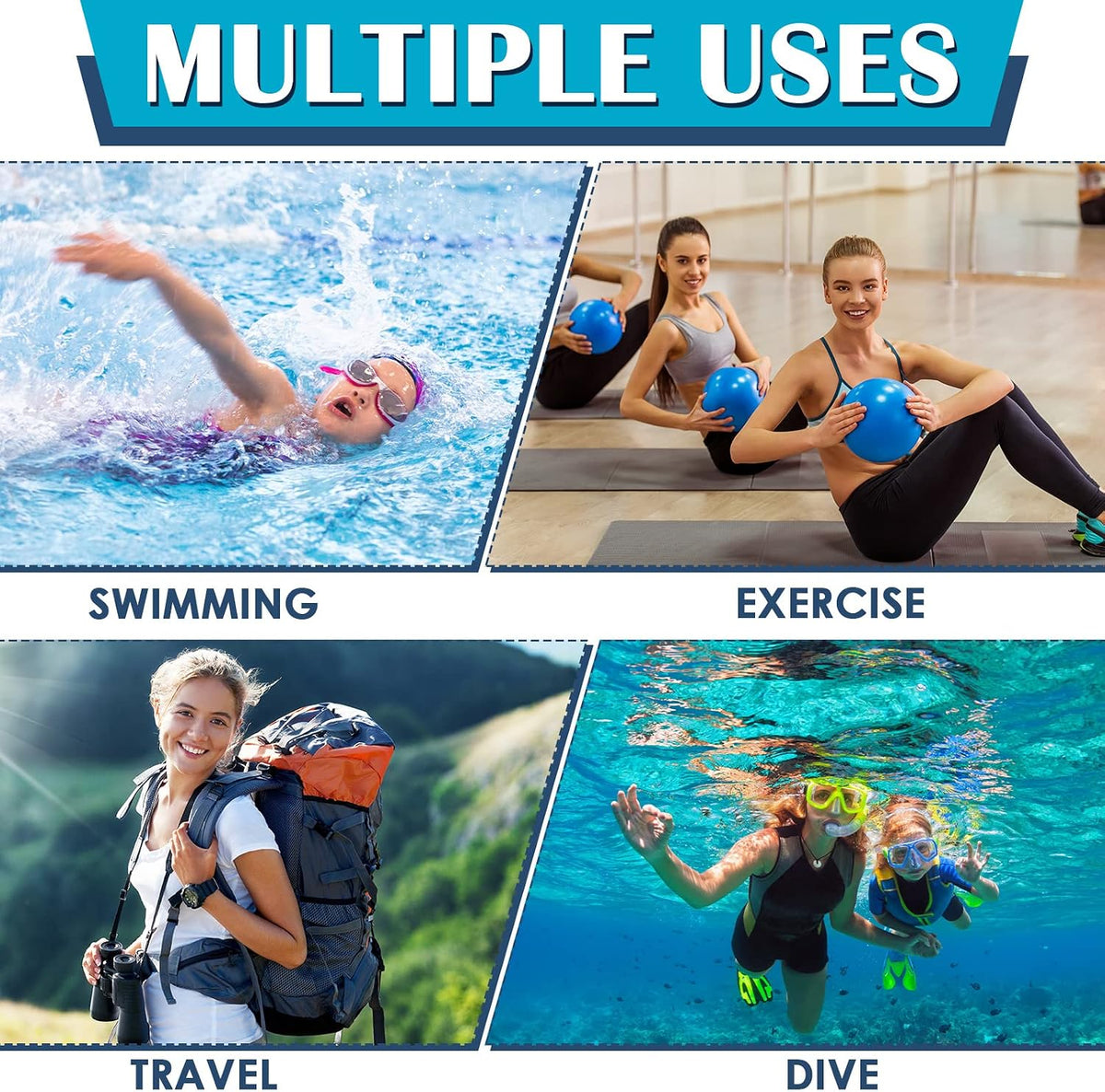 2 Pack Wet Dry Bag Travel Laundry Waterproof,Butterfly