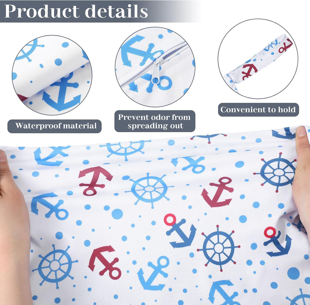 2 Pack Wet Dry Bag Travel Laundry Waterproof,Butterfly