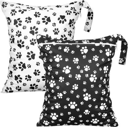 2 Pack Wet Dry Bag Travel Laundry Waterproof,Butterfly