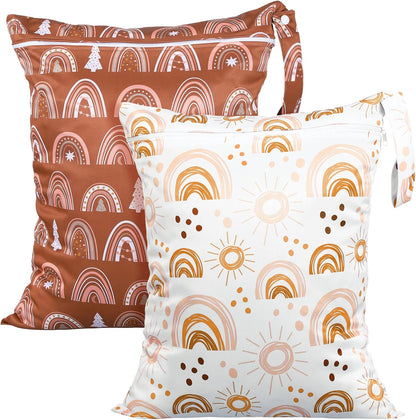 2 Pack Wet Dry Bag Travel Laundry Waterproof,Butterfly