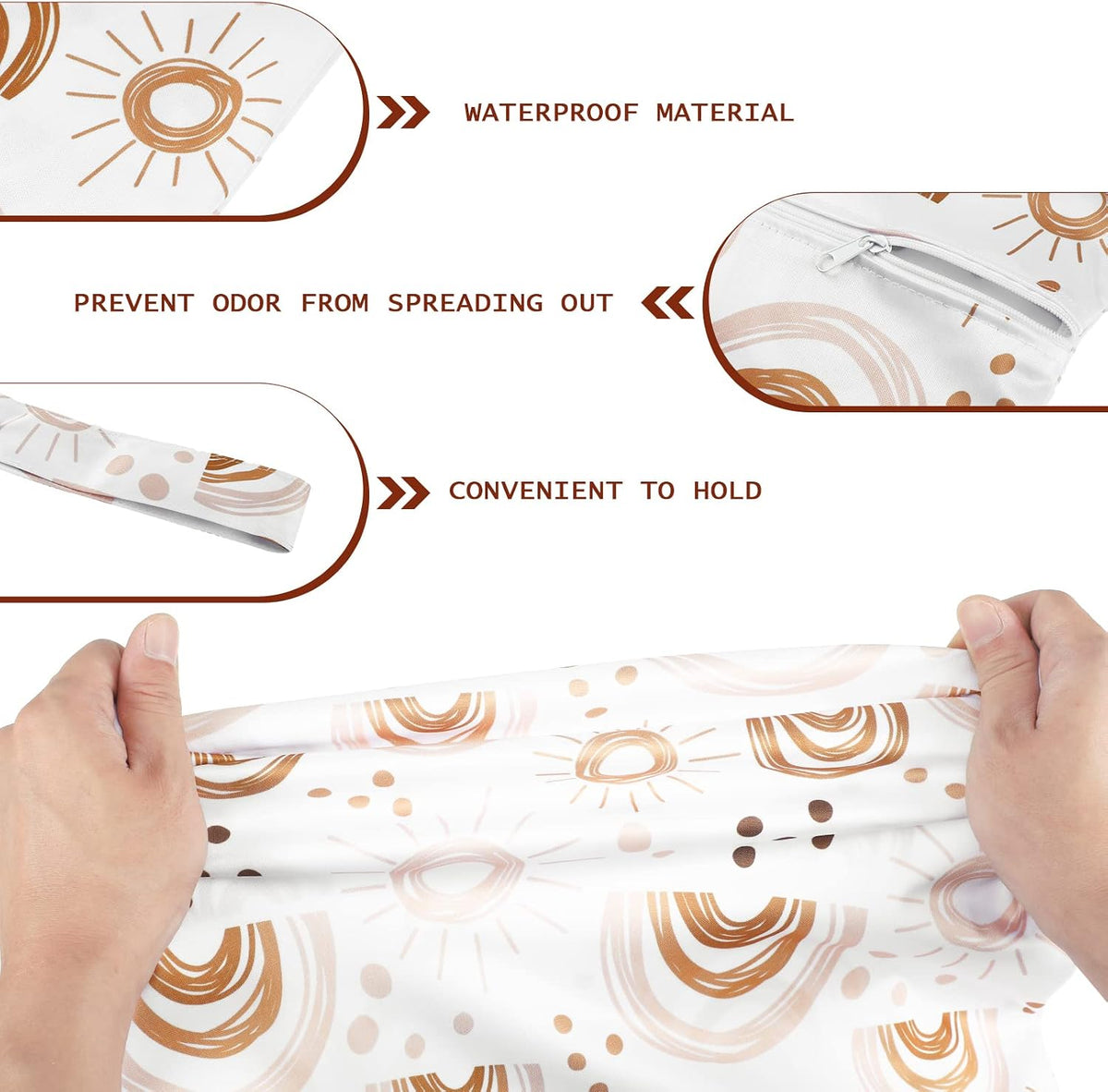 2 Pack Wet Dry Bag Travel Laundry Waterproof,Butterfly