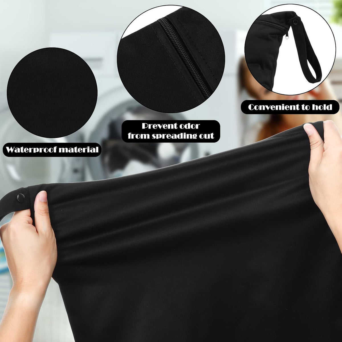 2 Pack Wet Dry Bag Travel Laundry Waterproof,Butterfly