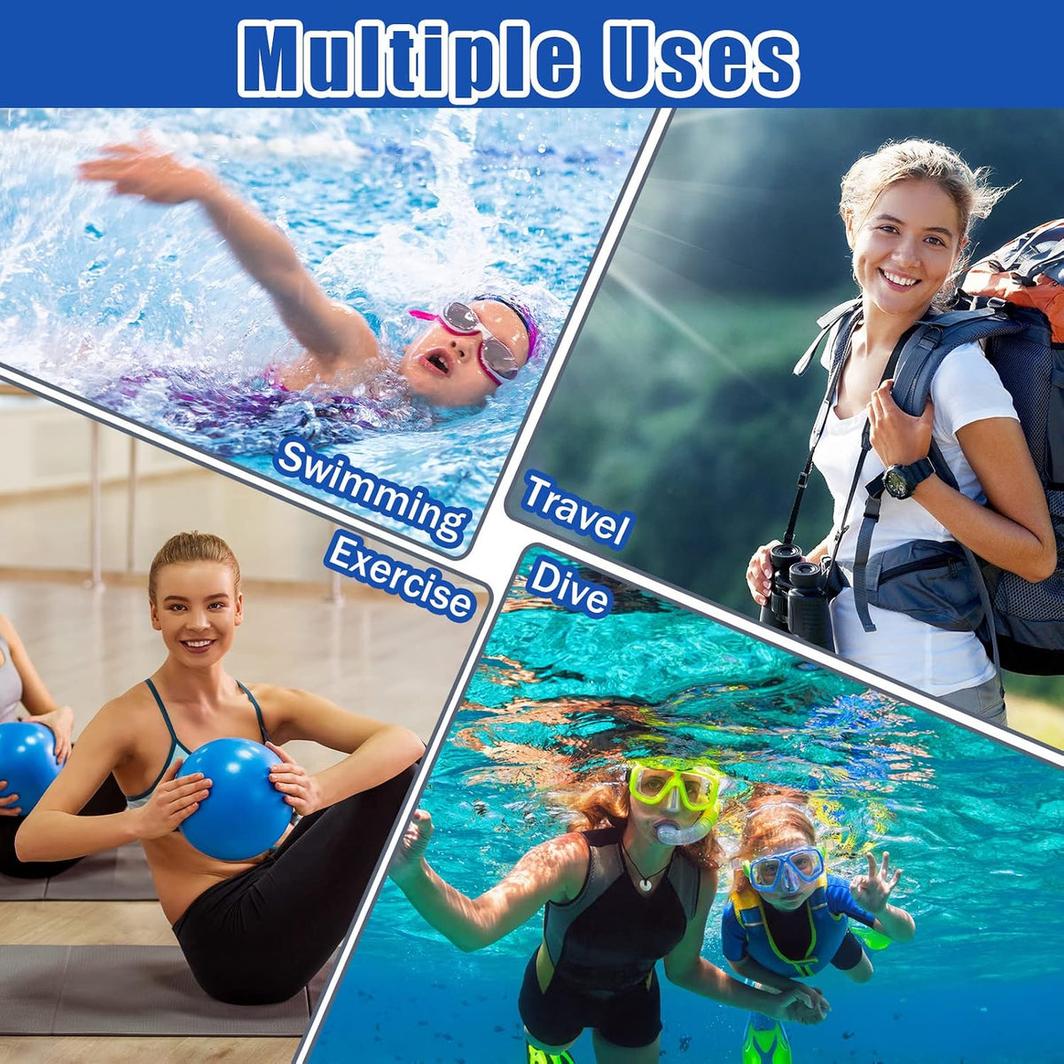 2 Pack Wet Dry Bag Travel Laundry Waterproof,Butterfly