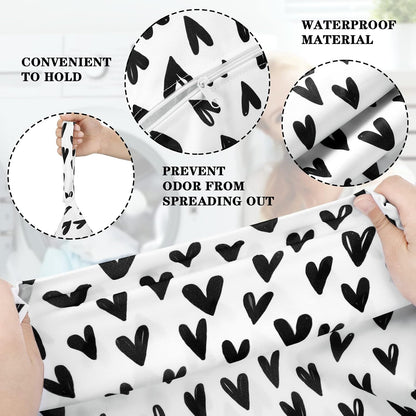 2 Pack Wet Dry Bag Travel Laundry Waterproof,Butterfly