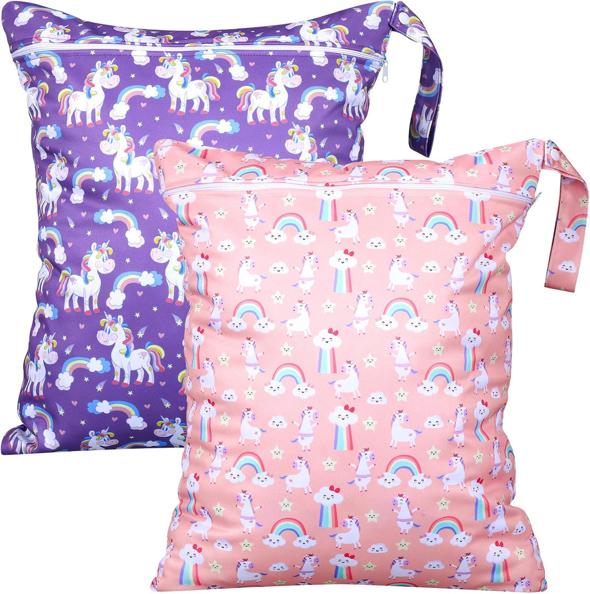 2 Pack Wet Dry Bag Travel Laundry Waterproof,Butterfly