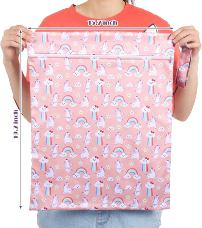 2 Pack Wet Dry Bag Travel Laundry Waterproof,Butterfly