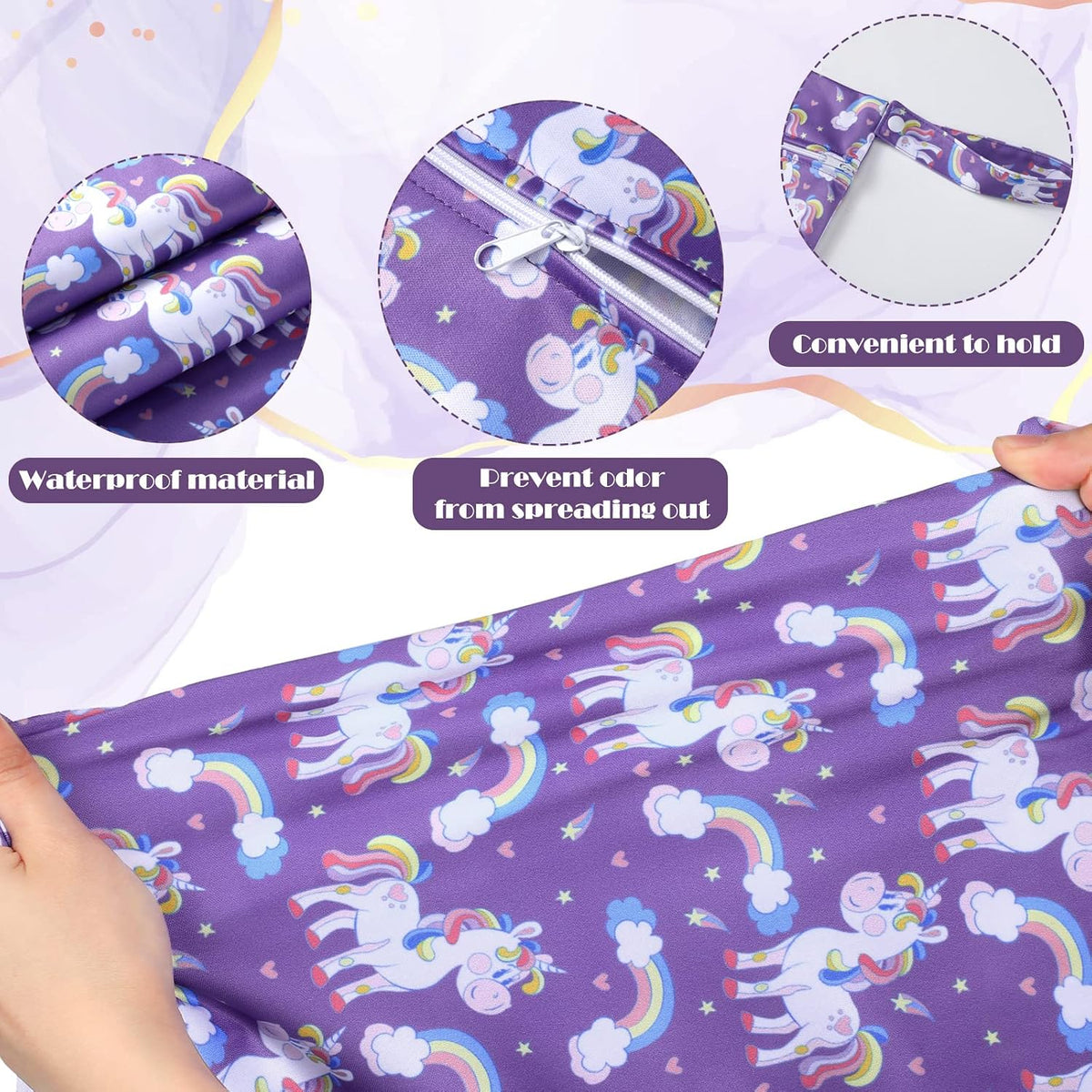 2 Pack Wet Dry Bag Travel Laundry Waterproof,Butterfly