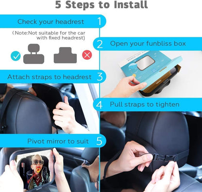 Baby Car Mirror Safely Monitor,Shatterproof