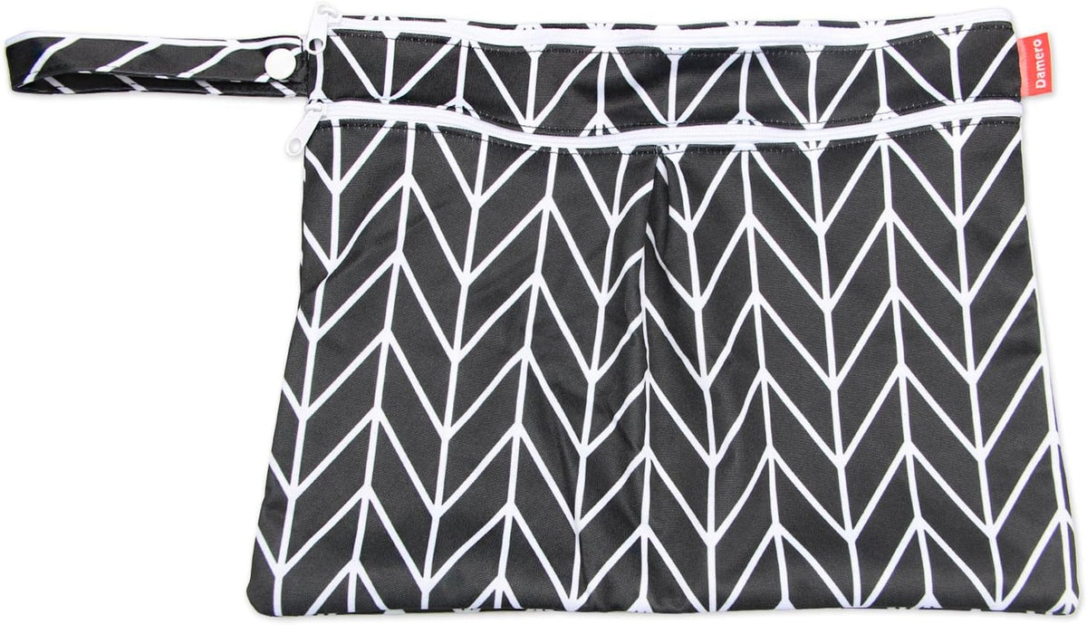 3pcs Travel Cloth Diaper Wet Dry Bag with Handle, Gray Arrows