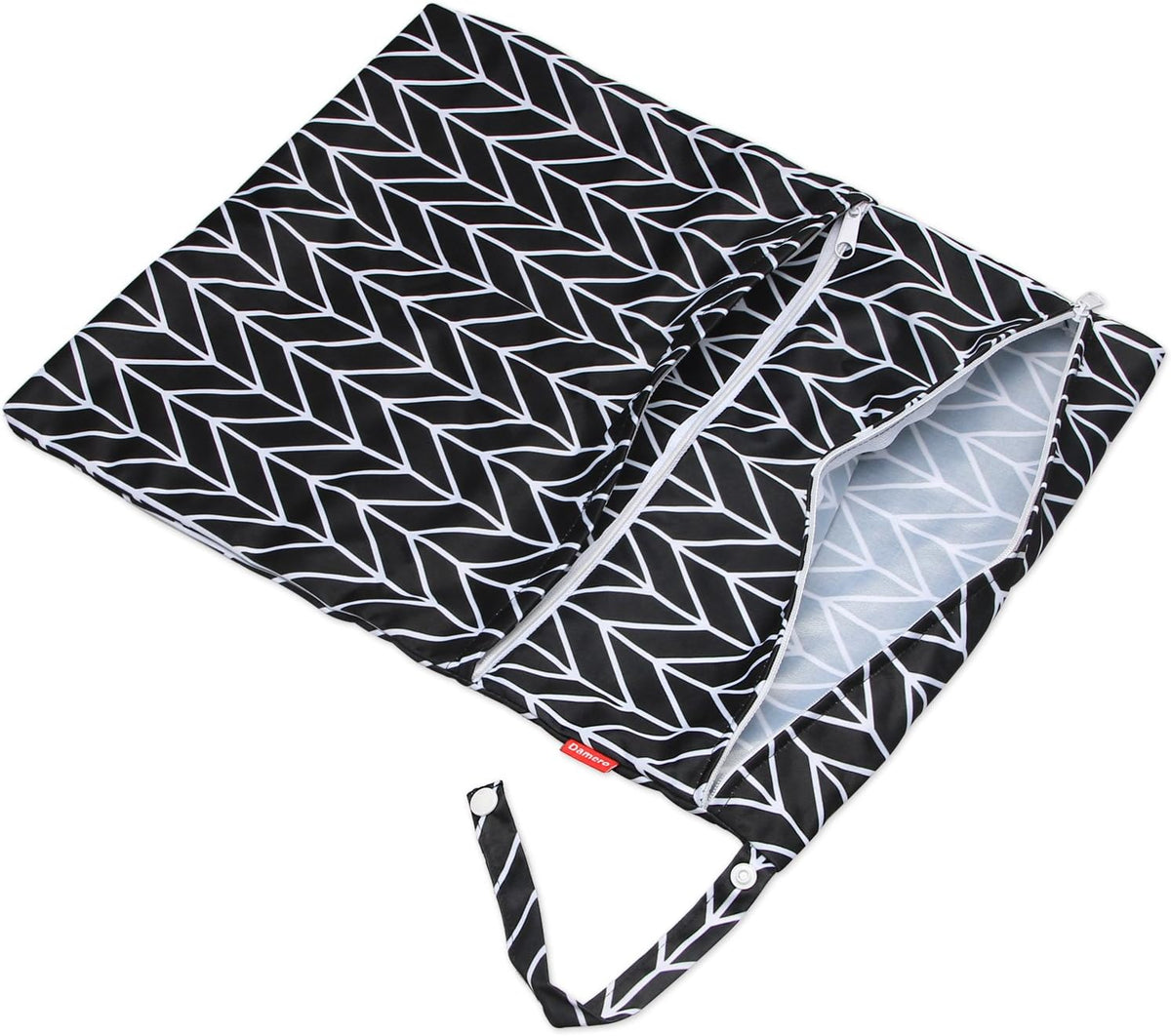 3pcs Travel Cloth Diaper Wet Dry Bag with Handle, Gray Arrows