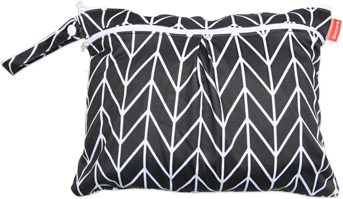 3pcs Travel Cloth Diaper Wet Dry Bag with Handle, Gray Arrows