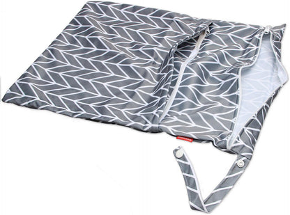 3pcs Travel Cloth Diaper Wet Dry Bag with Handle, Gray Arrows