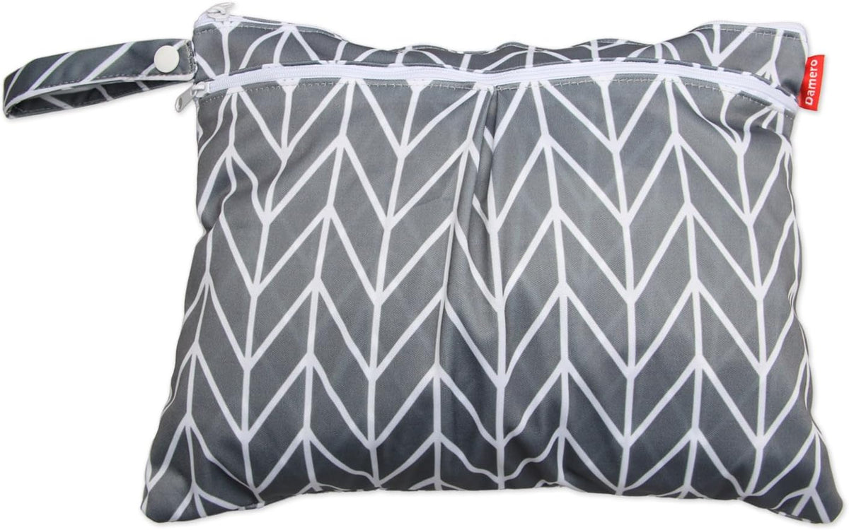 3pcs Travel Cloth Diaper Wet Dry Bag with Handle, Gray Arrows