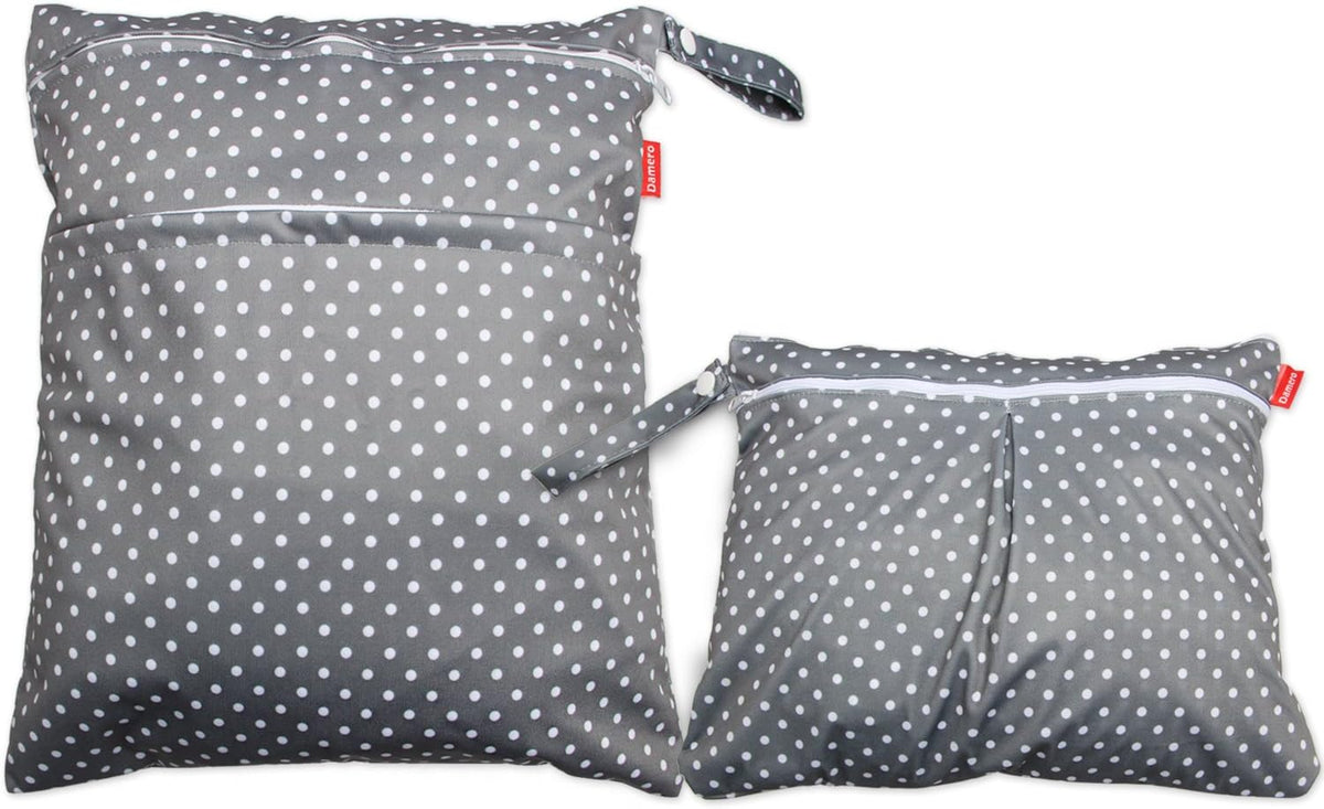 3pcs Travel Cloth Diaper Wet Dry Bag with Handle, Gray Arrows