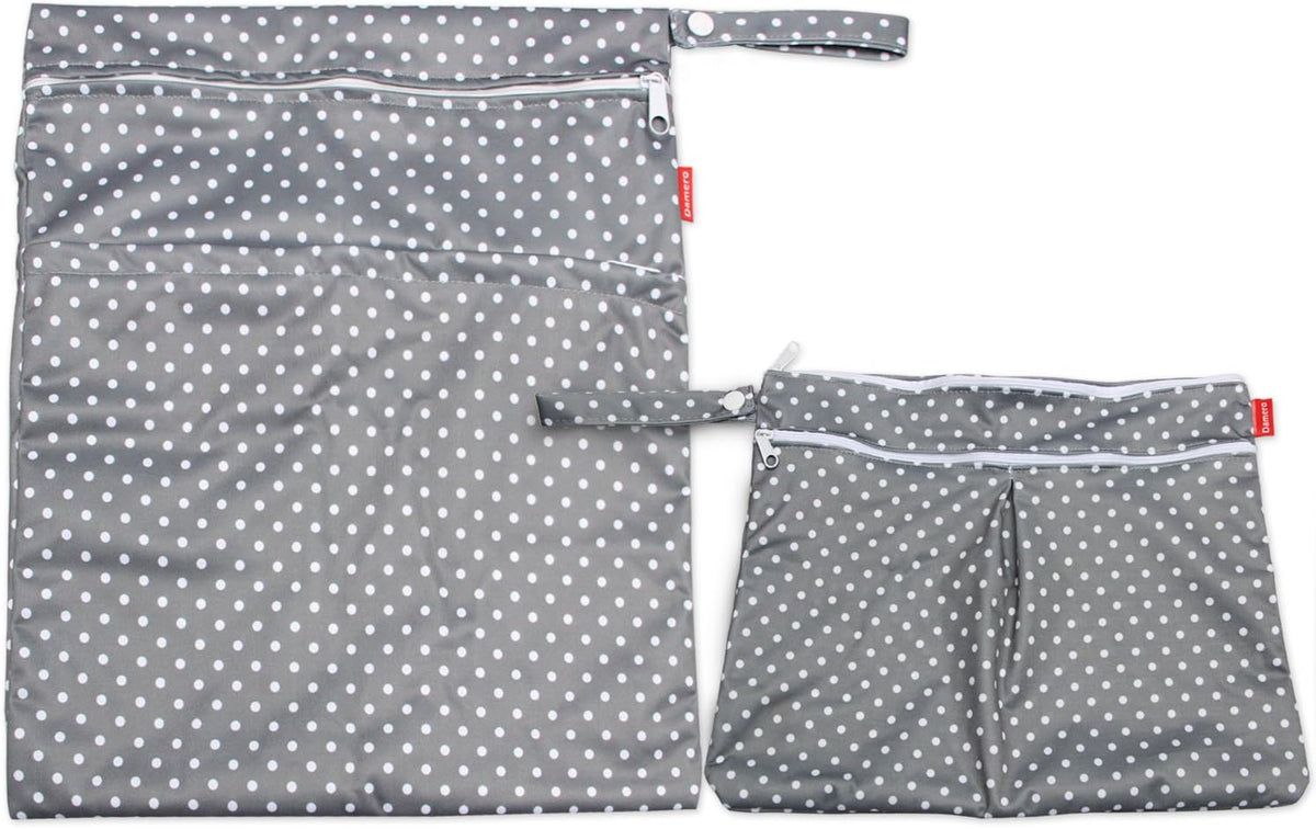 3pcs Travel Cloth Diaper Wet Dry Bag with Handle, Gray Arrows