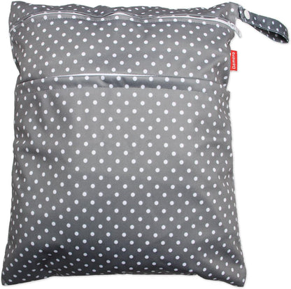 3pcs Travel Cloth Diaper Wet Dry Bag with Handle, Gray Arrows