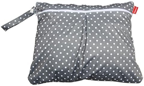 3pcs Travel Cloth Diaper Wet Dry Bag with Handle, Gray Arrows