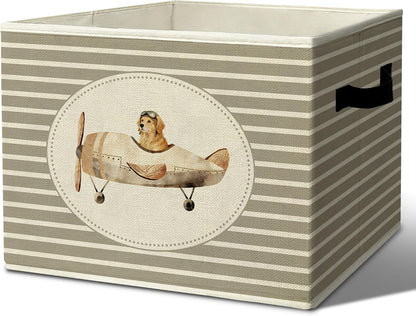 Rustic Where the Wild Ones Play Storage Bins Boxes with Handles - Colors B