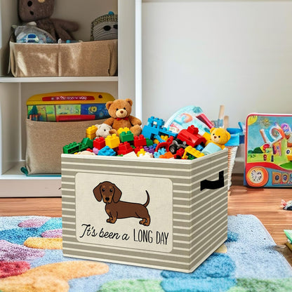 Rustic Where the Wild Ones Play Storage Bins Boxes with Handles - Colors B