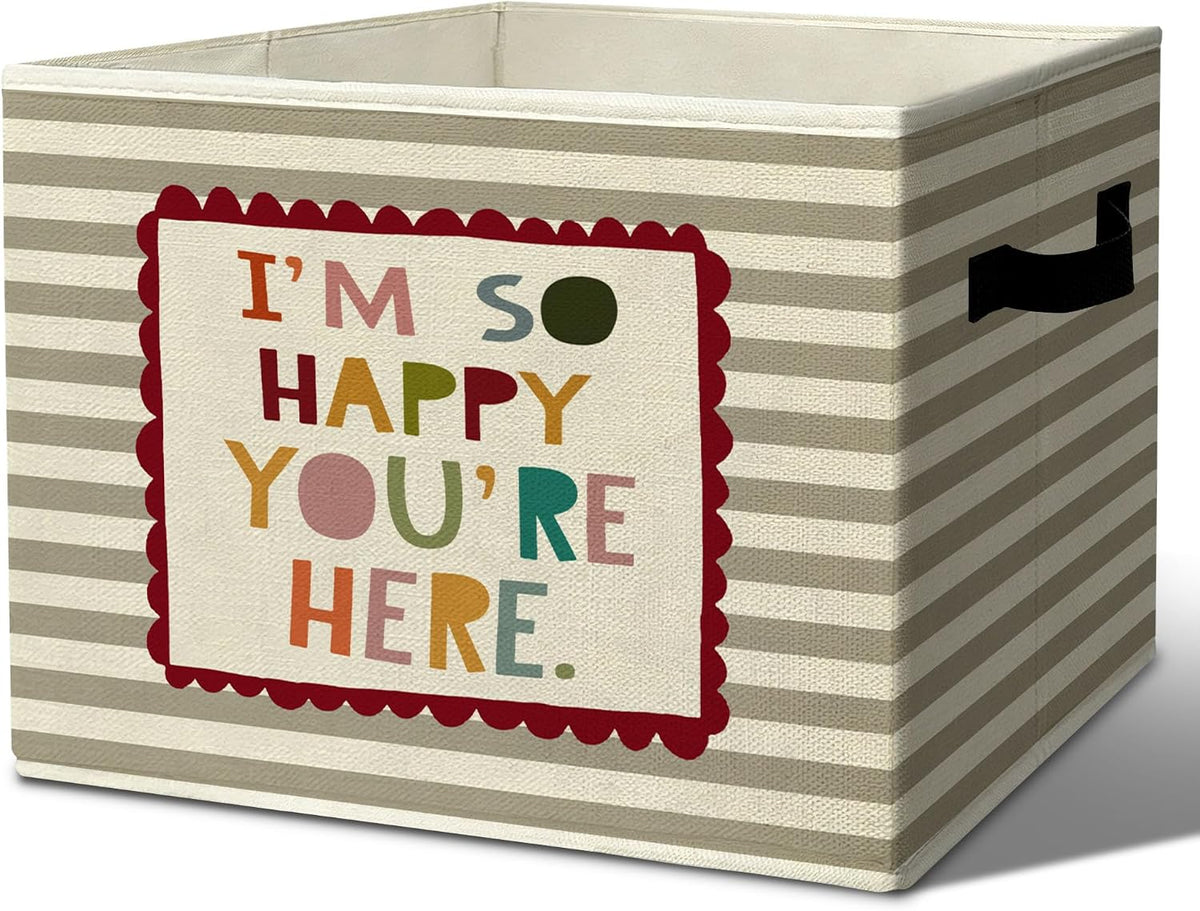 Rustic Where the Wild Ones Play Storage Bins Boxes with Handles - Colors B