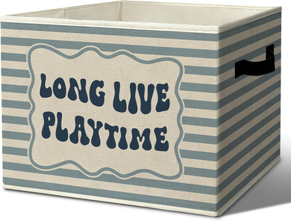 Rustic Where the Wild Ones Play Storage Bins Boxes with Handles - Colors B