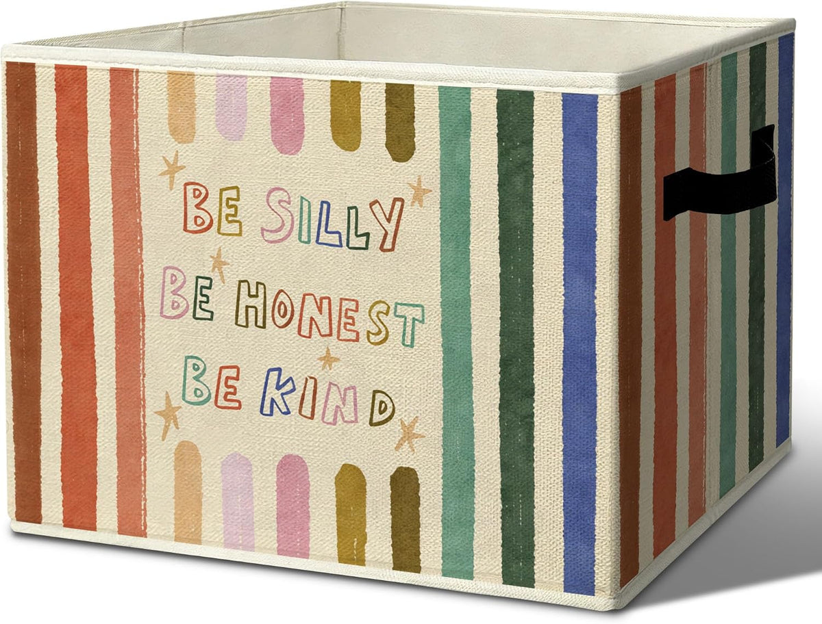 Rustic Where the Wild Ones Play Storage Bins Boxes with Handles - Colors B