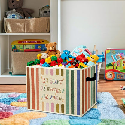 Rustic Where the Wild Ones Play Storage Bins Boxes with Handles - Colors B