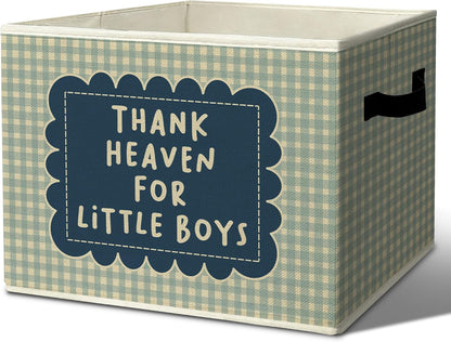 Rustic Where the Wild Ones Play Storage Bins Boxes with Handles - Colors B