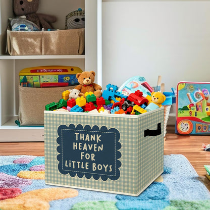 Rustic Where the Wild Ones Play Storage Bins Boxes with Handles - Colors B