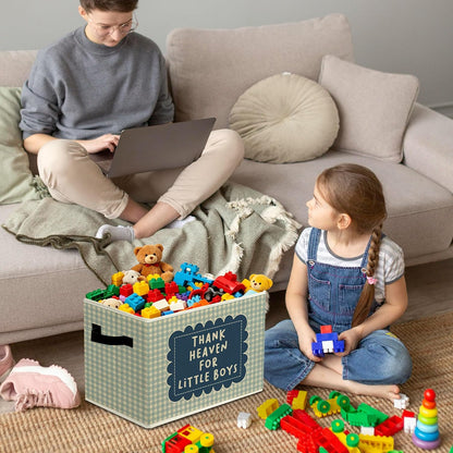 Rustic Where the Wild Ones Play Storage Bins Boxes with Handles - Colors B