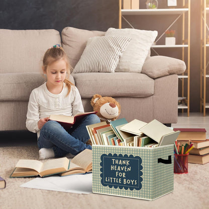 Rustic Where the Wild Ones Play Storage Bins Boxes with Handles - Colors B