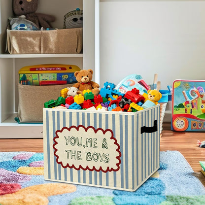 Rustic Where the Wild Ones Play Storage Bins Boxes with Handles - Colors B