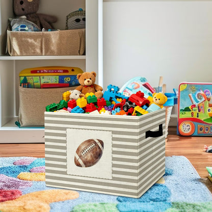 Rustic Where the Wild Ones Play Storage Bins Boxes with Handles - Colors B